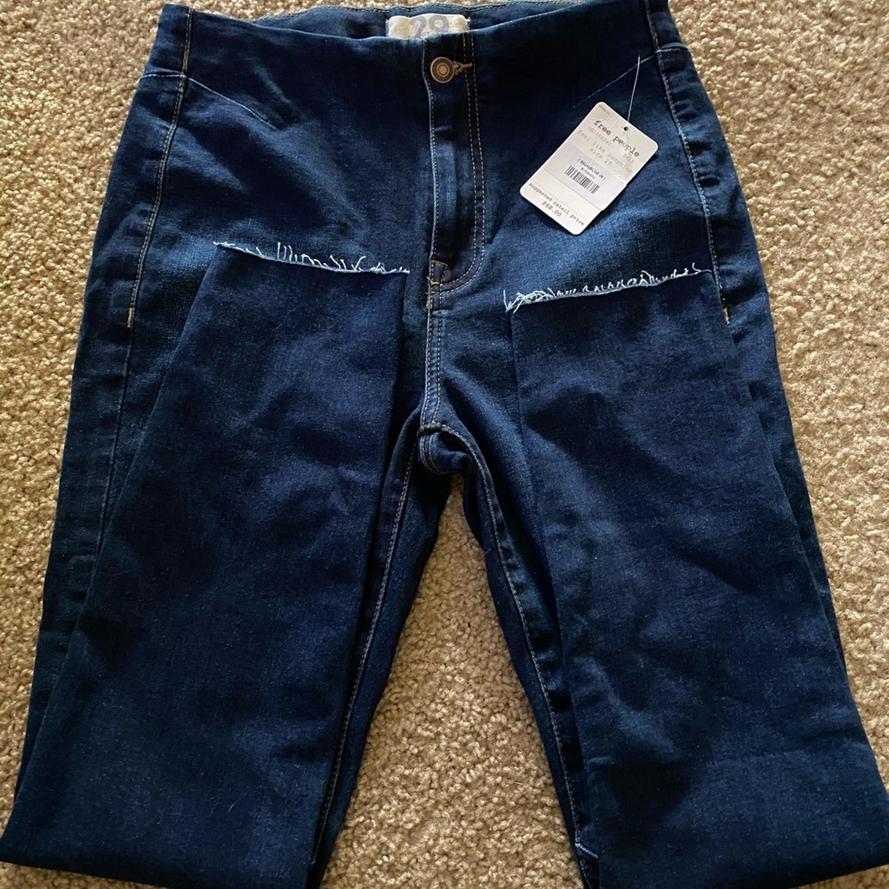 Free People Raw Hem Skinny Jeans